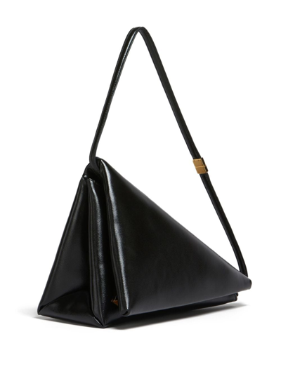 Shop Marni Prisma Triangle Shoulder Bag In Schwarz