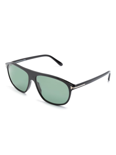 Shop Tom Ford Prescott Pilot-frame Sunglasses In Black