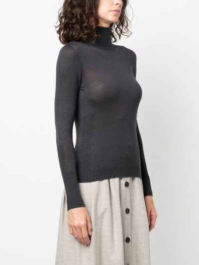 Lorena Antoniazzi Crystal-embellished Star-logo Jumper In Grau