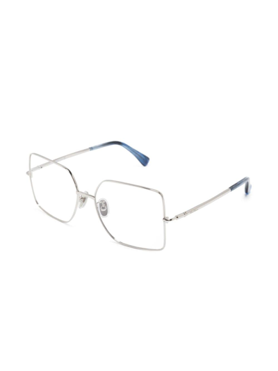 Max Mara Brille Mit Eckigem Gestell In Silver
