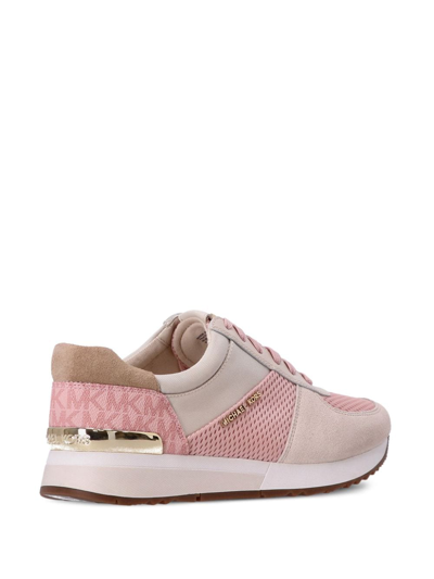 Shop Michael Michael Kors Allie Panelled Sneakers In Rosa