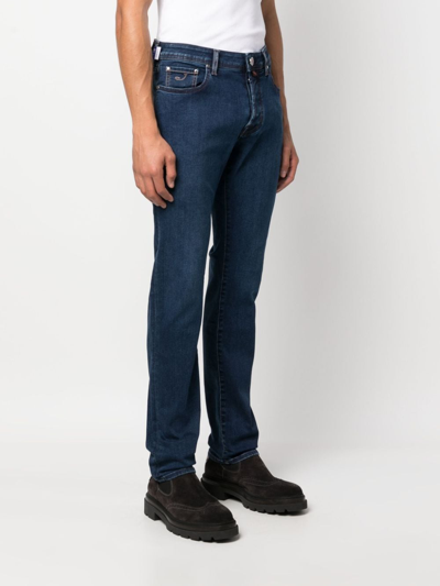 Shop Jacob Cohen Mid-rise Slim Jeans In Blau