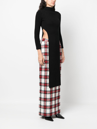 Patou Cut-out Detail Wool Knitted Top In Schwarz