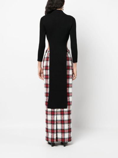 Patou Cut-out Detail Wool Knitted Top In Schwarz