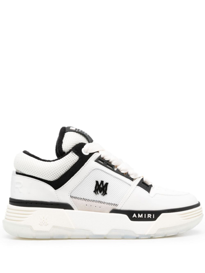 Shop Amiri Ma-1 Leather Sneakers In White