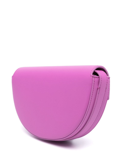 Shop Patou Le Petit  Leather Shoulder Bag In Violett