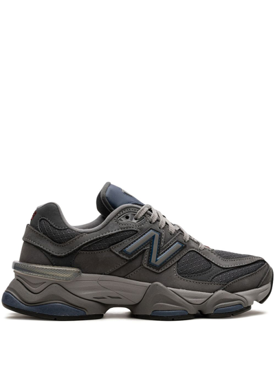 Shop New Balance 9060 Panelled Suede Sneakers In Grau