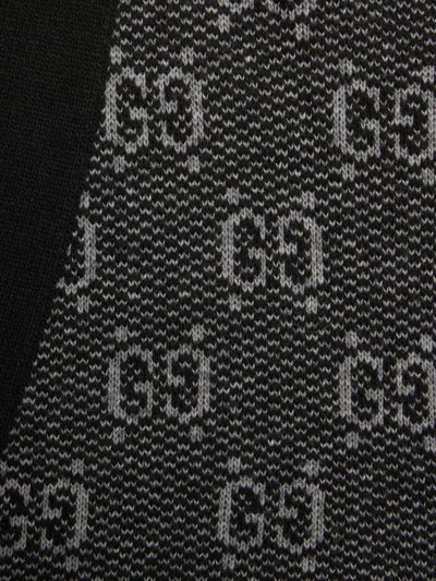 Shop Gucci Logo-jacquard Wool Cardigan In Grau