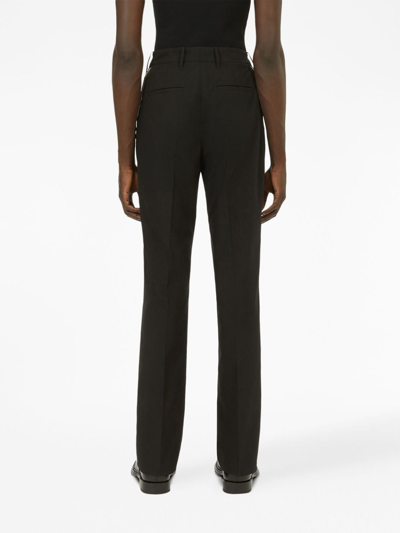 Shop Ferragamo Zip-detail Tailored Trousers In Black