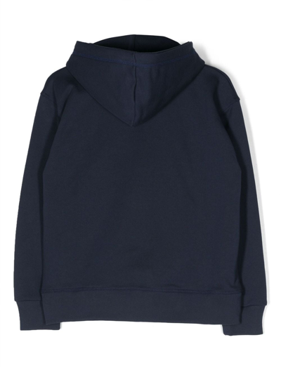 Dsquared2 Hoodie Mit Logo-patch In Blue