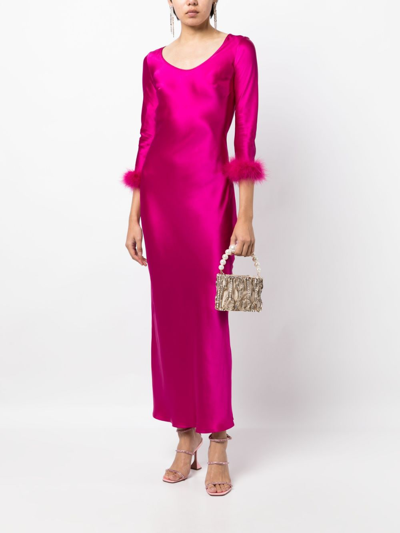 Shop Gilda & Pearl Anoushka Silk Maxi Dress In Pink