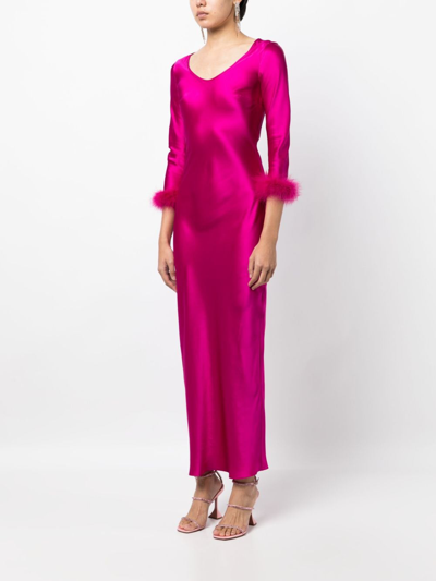 Shop Gilda & Pearl Anoushka Silk Maxi Dress In Pink