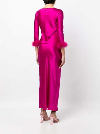 Shop Gilda & Pearl Anoushka Silk Maxi Dress In Pink