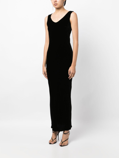 Shop Gilda & Pearl Phaedra Velvet Maxi Dress In Black