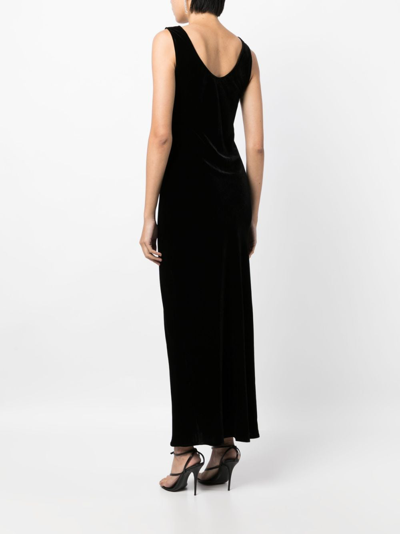 Shop Gilda & Pearl Phaedra Velvet Maxi Dress In Black