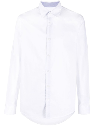 Armani Exchange Plain Shirt White Cotton | ModeSens