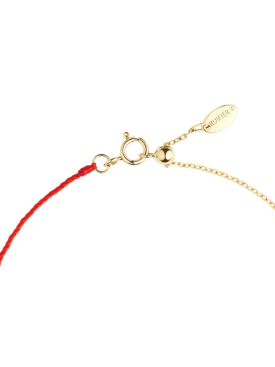 Shop Ruifier 18kt Yellow Gold Scintilla Tiger Cord Bracelet In Rot