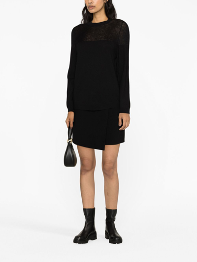 Fabiana Filippi Crew-neck Long-sleeve Jumper In Schwarz