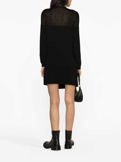 Fabiana Filippi Crew-neck Long-sleeve Jumper In Schwarz