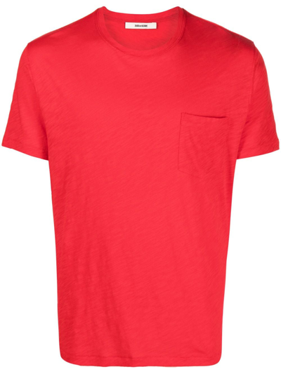 Shop Zadig & Voltaire Stockholm Short-sleeve T-shirt In Red