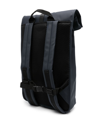 Rains Carabiner-fastening Waterproof Backpack In Blau