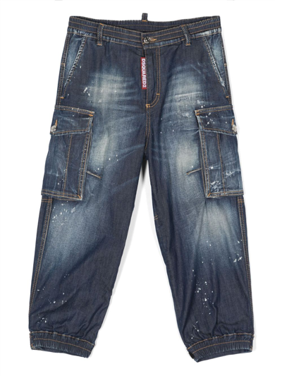 Shop Dsquared2 Wide-leg Jeans In Black