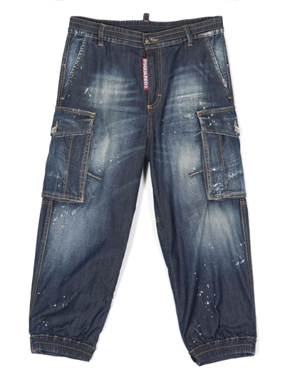 Dsquared2 Wide-leg Jeans In Black