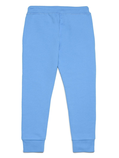 Shop Dsquared2 Logo-print Drawstring Track Pants In Blue