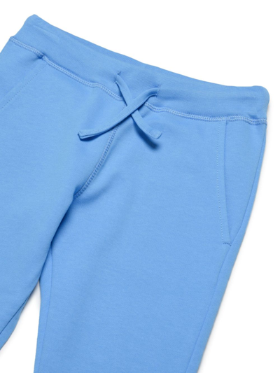 Dsquared2 Logo-print Drawstring Track Pants In Blue