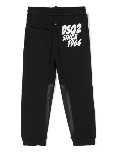 Shop Dsquared2 Logo-print Cotton Track Pants In Black