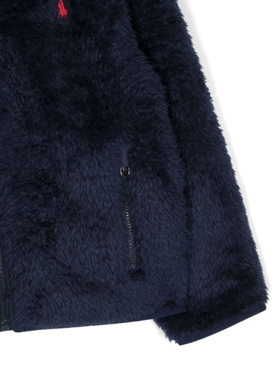 Polo Ralph Lauren Polo Pony Faux-fur Jacket In Blue