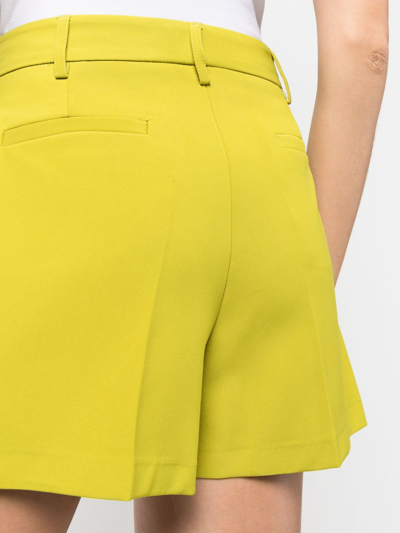 Shop Blanca Vita Pressed-crease Short Shorts In Green