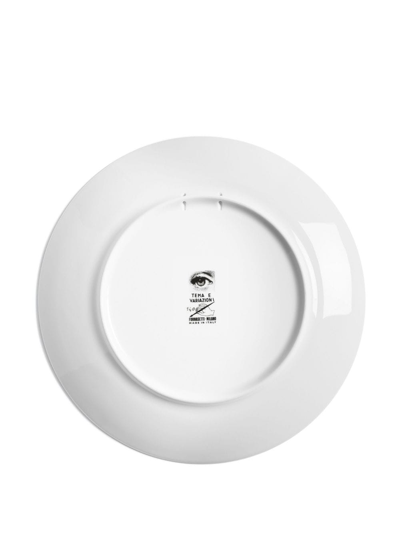 Fornasetti Tema E Variazioni Porcelain Plate (26cm) In White