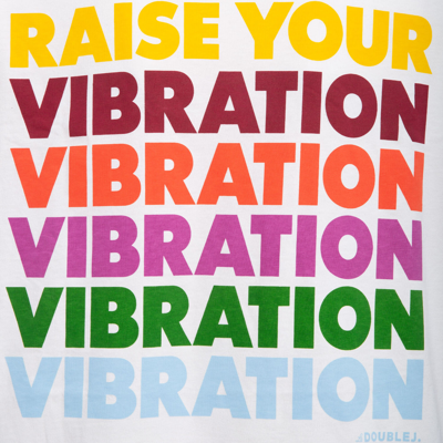 Shop La Doublej Raise Your Vibration T-shirt In Solid Print