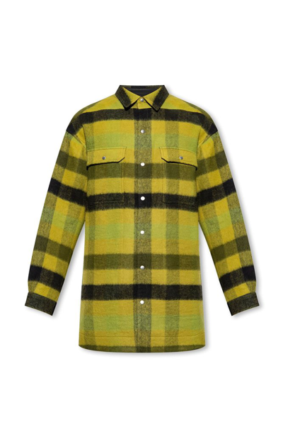 Shop Rick Owens Oversized Checked Jacket In Multi