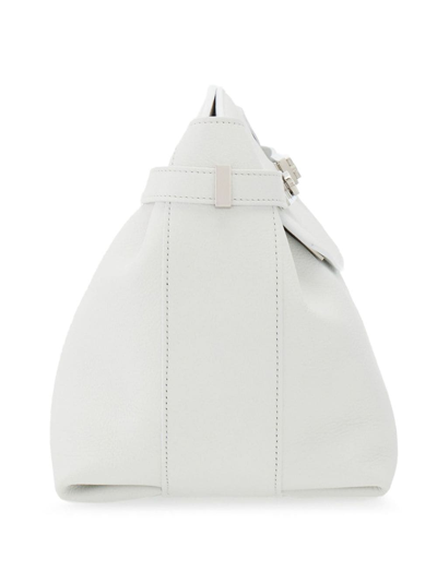 Shop Ferragamo Hug Leather Clutch Bag In White