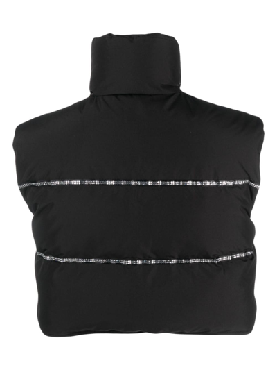 Shop Gcds Bling Padded Vest In Black