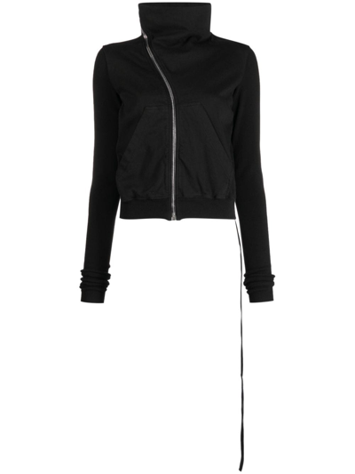 Shop Rick Owens Drkshdw Mountain Asymmetric Cotton Sweatshirt In Black