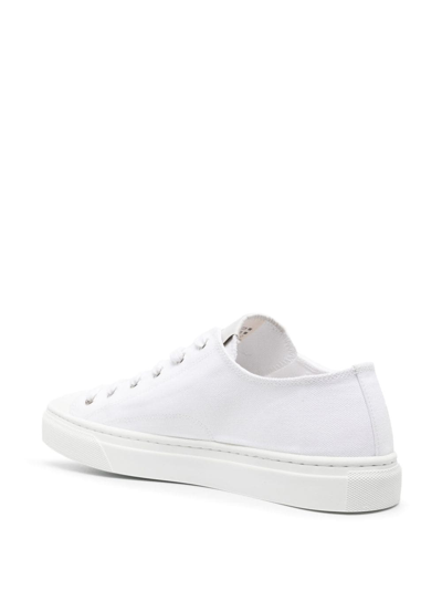 Shop Vivienne Westwood Orb-print Canvas Sneakers In White