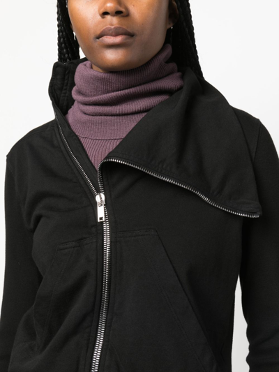 Shop Rick Owens Drkshdw Mountain Asymmetric Cotton Sweatshirt In Black