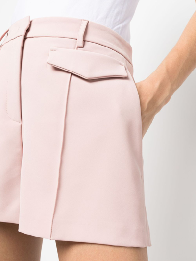 Shop Blanca Vita Pressed-crease Short Shorts In Pink
