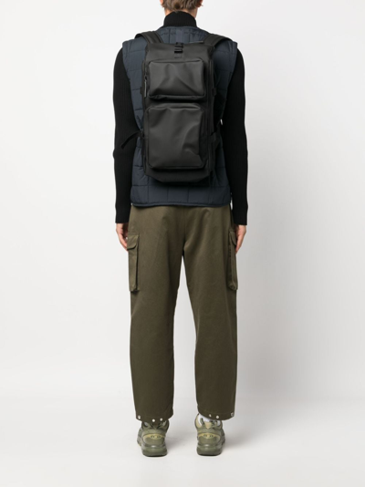 Rains Trail Cargo Waterproof Backpack In Black