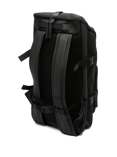 Shop Rains Trail Cargo Waterproof Backpack In Black