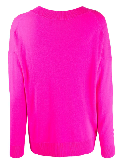 Chinti & Parker Fine-knit Crew-neck Jumper In Pink