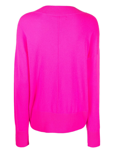 Shop Chinti & Parker V-neck Knitted Jumper In Pink