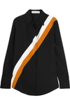 STELLA MCCARTNEY Striped silk crepe de chine shirt