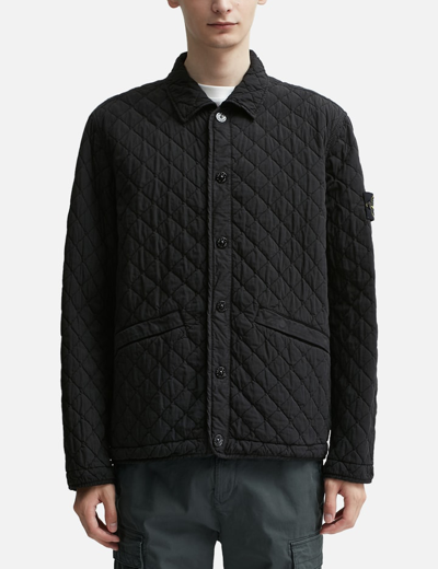 Shop Stone Island 50 Fili Quilted Jacket In Black