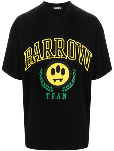 Shop Barrow Team Cotton T-shirt In Black