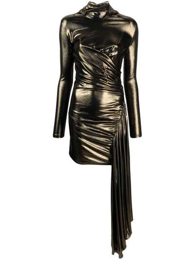 Shop Blumarine Dress Clothing In Metallic