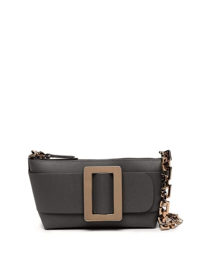 Shop Boyy Buckle Pouchette Epsom Leather Handbag In Black